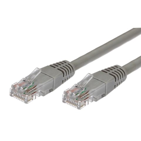 Kabel Patchcord miedziany kat.6 RJ45 UTP 0,5m. szary TB