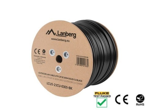 Kabel UTP Kat.5E CU 305 m drut outdoor Lanberg