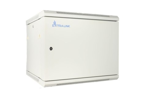 Szafka wisząca rack 12U 600x450 szara metalowe drzwi Extralink