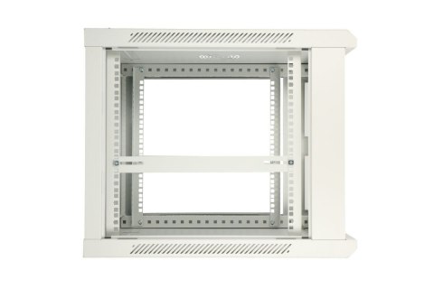 Szafka wisząca rack 12U 600x450 szara metalowe drzwi Extralink
