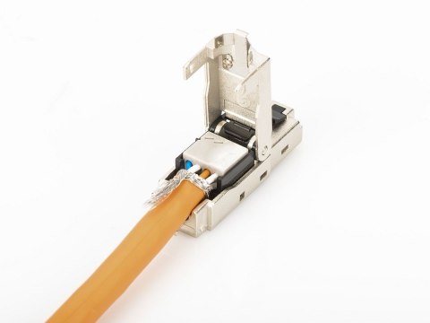 Wtyk modularny RJ45 kat.6A, PoE+, 10GbE, STP, ekranowany, metalowy, beznarzędziowy, AWG 27-22, zaślepka Digitus