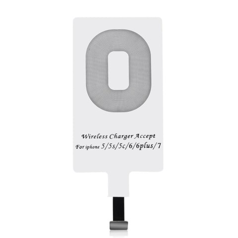 Adapter do bezprzewodowego ładowania Qi Lightning wkładka indukcyjna biały CHOETECH