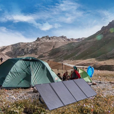 Ładowarka solarna słoneczna turystyczna składana 160W czarna CHOETECH