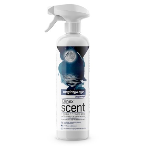 Skoncentrowany odświeżacz powietrza rozpylany na powierzchnie CLINEX Scent - Magiczna Noc 500ML Clinex