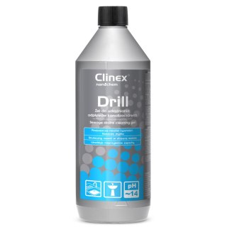 Żel środek do udrażniania zlewów rur kanalizacji CLINEX Drill 1L Clinex