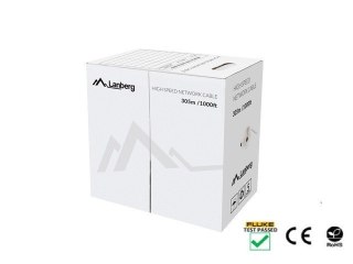 Kabel UTP Kat.5E CU 305 m drut FLUKE LCU5-12CU-0305-B niebieski Lanberg