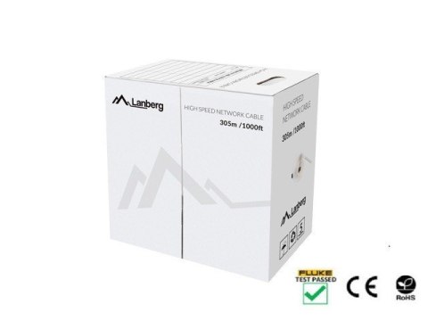 Kabel UTP Kat.5e drut LCU5-12CU-0305-BK czarny Lanberg