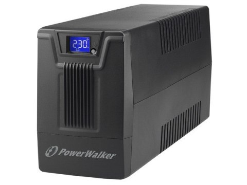 Zasilacz awaryjny UPS POWERWALKER LINE-INTERACTIVE 600VA SCL 2XSCHUKO 230V, RJ11/ 45 IN/OUT, USB, LCD PowerWalker