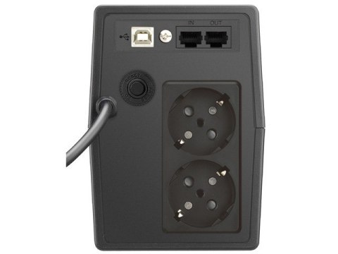 Zasilacz awaryjny UPS POWERWALKER LINE-INTERACTIVE 600VA SCL 2XSCHUKO 230V, RJ11/ 45 IN/OUT, USB, LCD PowerWalker