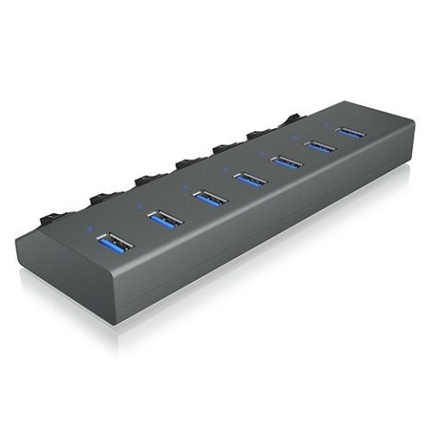 IB-HUB1701-C3 7xUSB Type-A, włącznik/wyłącznik dla każdego USB portu IcyBox