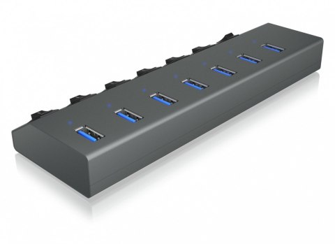 IB-HUB1701-C3 7xUSB Type-A, włącznik/wyłącznik dla każdego USB portu IcyBox