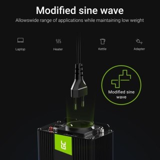 Przetwornica Napięcia Inwerter 12V na 230V 1000W/2000W Modyfikowana sinusoida Green Cell