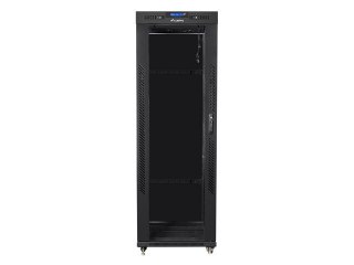 Szafa instalacyjna rack stojąca 19 37u 600x800 czarna, drzwi szklane lcd (Flat pack) Lanberg