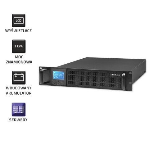 Zasilacz awaryjny UPS RACK | 2kVA | 1600W | LCD Qoltec