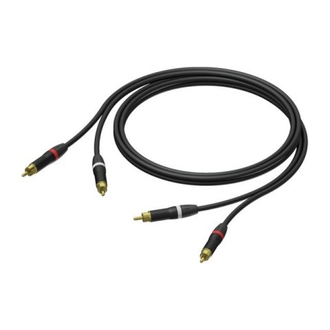 Kabel 2x Męski RCA/Cinch - 2x Męski RCA/Cinch Ultraflex 1,5m - PRA800/1.5 PROCAB