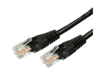 Kabel Patchcord miedziany kat.6a RJ45 UTP 1m czarny - paczka 10 sztuk TB