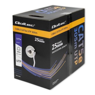 Kabel sieciowy/skrętka UTP | CAT5E | 305m Qoltec