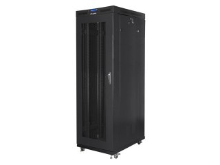 Szafa instalacyjna rack stojąca 19 cali 37U 800x1000 czarna drzwi perforowane LCD ( Flat pack) Lanberg