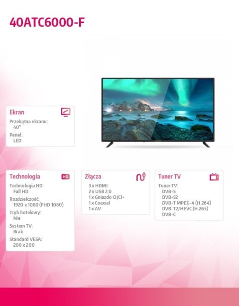Telewizor LED 40 cali 40ATC6000-F Allview