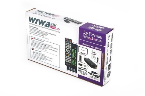 Tuner TV H.265 MINI LED DVB-T/DVB-T2 H.265 HD Wiwa