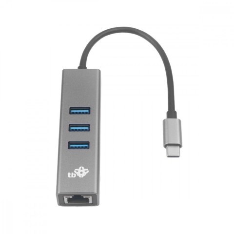 Adapter USB C - RJ45 + 3xUSB A - 1000 Mb/s TB