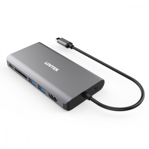 HUB 8-w-1 USB-C 3.1; HDMI; VGA; RJ45; SD; PD 100W; D1019B Unitek