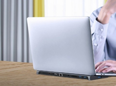 Hub USB-C PD GbE VGA HDMI 3xUSB 3.1 czytnik kart SD Gembird