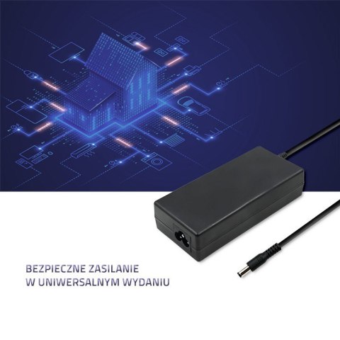 Zasilacz desktopowy 60W | 12V | 5A | 5.5*2.1 + kabel zasilający Qoltec