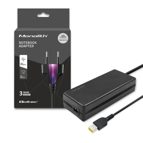 Zasilacz do Lenovo 135W | 20V | 6.75A | slim tip+pin | +kabel zasilający Qoltec