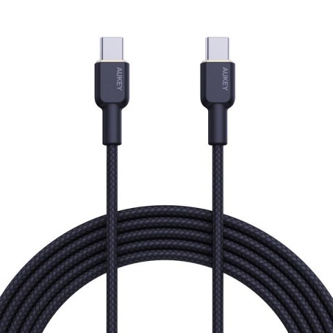 CB-NCC2 kabel USB-C - USB-C 1.8m 60W PD 3A 20V nylonowy oplot czarny AUKEY