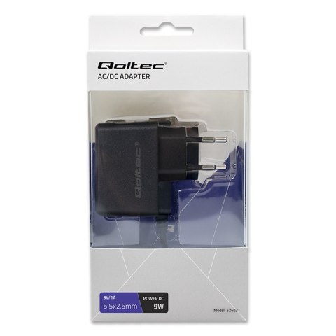 Zasilacz wtyczkowy 9W | 9V | 1A | 5.5*2.5 Qoltec