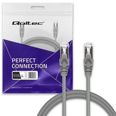 Kabel patchcord FTP | CAT5e | 2 x RJ-45 | 5m Qoltec