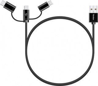 Kabel USB A na USB C/Micro USB/Lightning 2.1/3/2.4 A YENKEE