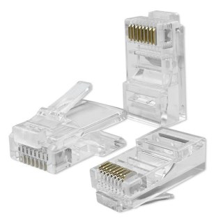 Wtyk złącze modularne RJ45 | CAT6 | UTP | Pozłacane styki | 100 sztuk Qoltec