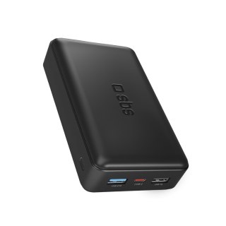 Powerbank 20000 mAh USB-A USB-C - czarny SBS
