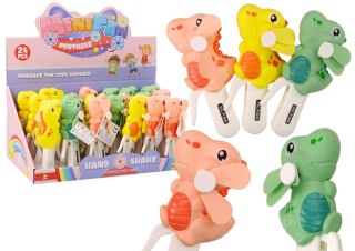 Wiatrak Ręczny Dinozaur Mini Wiatraczek Dla Dzieci 3 Kolory LEAN TOYS