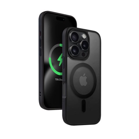 Etui z MagSafe Hybrid Frost MAG Cover do iPhone 16 Pro (czarny) CRONG