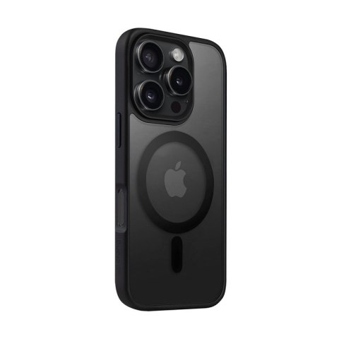 Etui z MagSafe Hybrid Frost MAG Cover do iPhone 16 Pro (czarny) CRONG