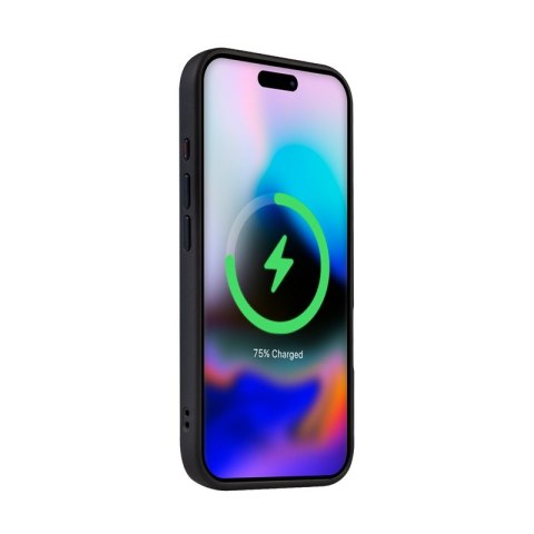 Etui z MagSafe Hybrid Frost MAG Cover do iPhone 16 Pro (czarny) CRONG