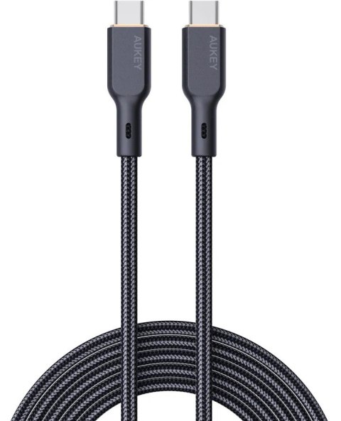 CB-KCC101 kabel USB-C - USB-C 1m 100W PD 5A 20V kevlar + nylonowy oplot AUKEY