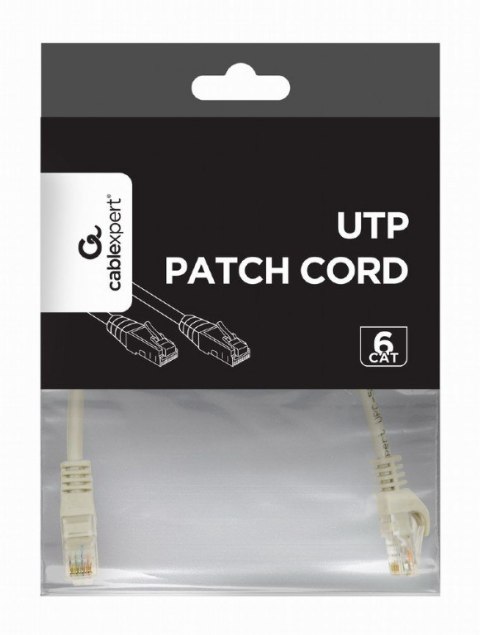 Patch cord kat.6 miedź UTP 0.25m szary Gembird