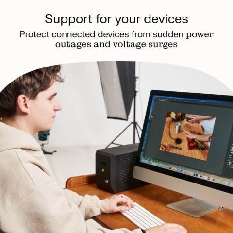 Zasilacz awaryjny UPS 1200W/2000VA modyfikowana sinusoida Green Cell