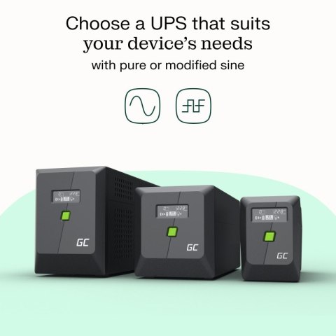 Zasilacz awaryjny UPS 1200W/2000VA modyfikowana sinusoida Green Cell