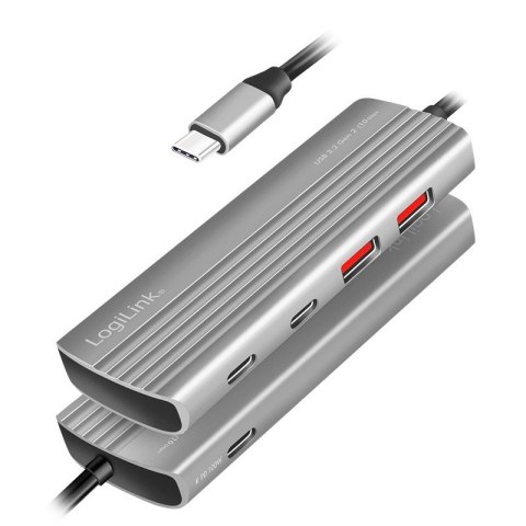 Hub USB3.2 Gen2, 2xUSB A, 2x USB-C, PD, 100W LogiLink