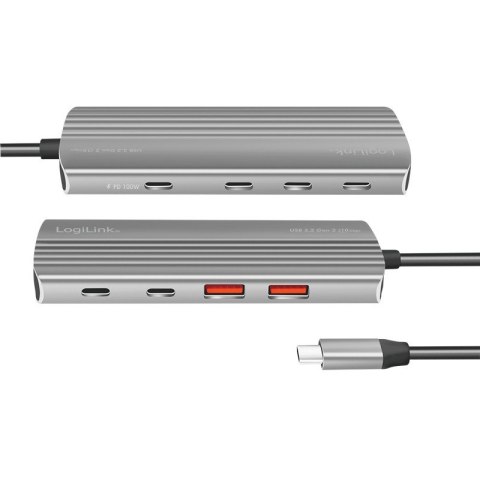 Hub USB3.2 Gen2,2xUSB-A , 5X USB-C, PD. 100W LogiLink