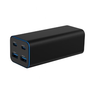Ładowarka uniwersalna 100W GaN 2xUSB-A 2xUSB-C szybkie ładowanie czarna Gembird