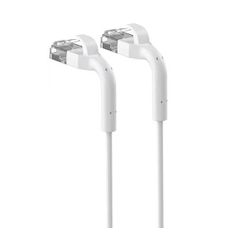 Patchcord kat.6a U/FTP 1Gbps miedź kabel sieciowy skrętka, łamana końcówka 2m biały Extralink