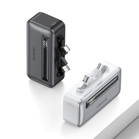 Powerbank 4500mAh 20W USB-C/Lightning Fast Charge szary USAMS