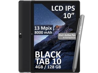 Tablet BlackTAB10 4/128GB 4G LTE 10 cali Czarny BLOW