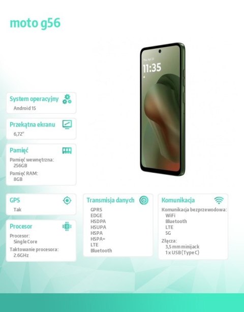 Smartfon moto g56 G5 8/256, Dill-green Motorola